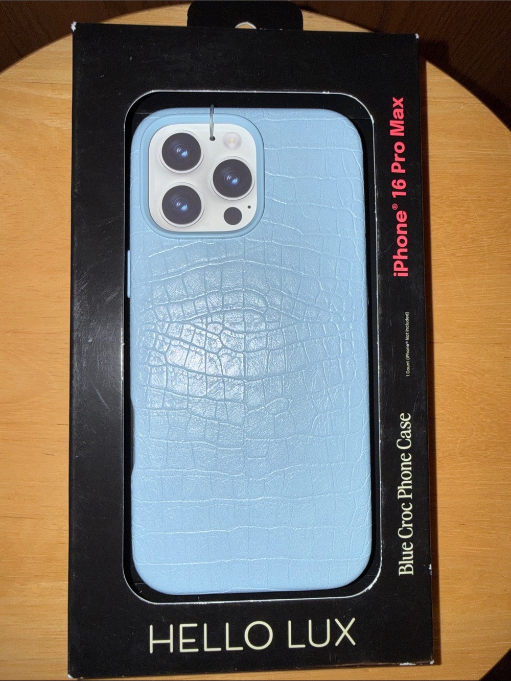 Blue Croc Phone Case for iPhone 16 Pro Max